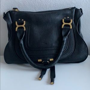 Chloé Marcie Medium Dark Navy Handbag